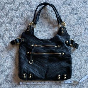 Linea Pelle black leather bag